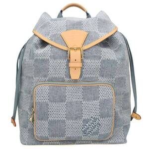 Louis Vuitton Montsouris Damier Denim Backpack Blue
